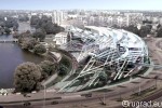 Презентация макета центральной части довоенного Кёнигсберга в ТРЦ «Европа-центр», Калининград. Фрагмент макета - Калининградский театр
