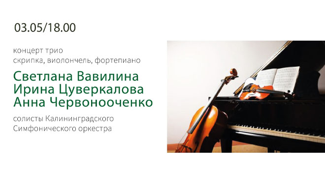 Концерт трио: скрипка, виолончель, фортепиано (16+)
