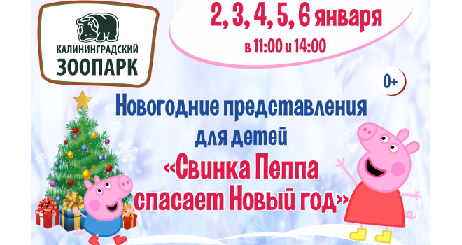 Калининградский зоопарк и театр «Невеличка» приглашают малышей и взрослых на новогоднее представление!