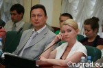 Руководители аппарата и пресс-службы областного правительства Александр Торба и  Ирина Смирнова
