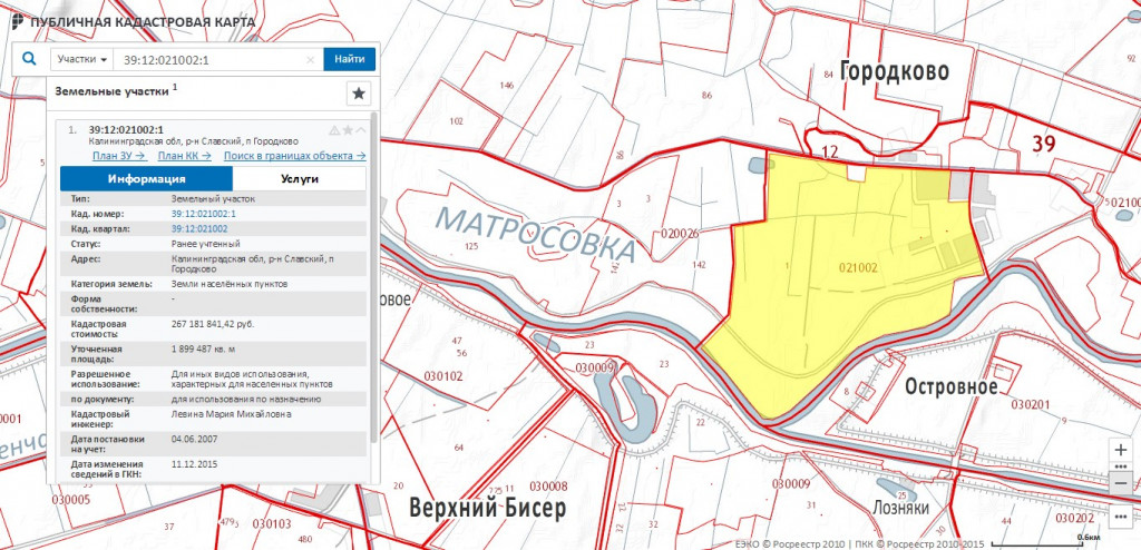 Кадастровая карта калининградской области