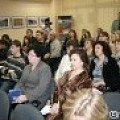 Аудитория на презентации нового знака и фирменного стиля Светлогорска